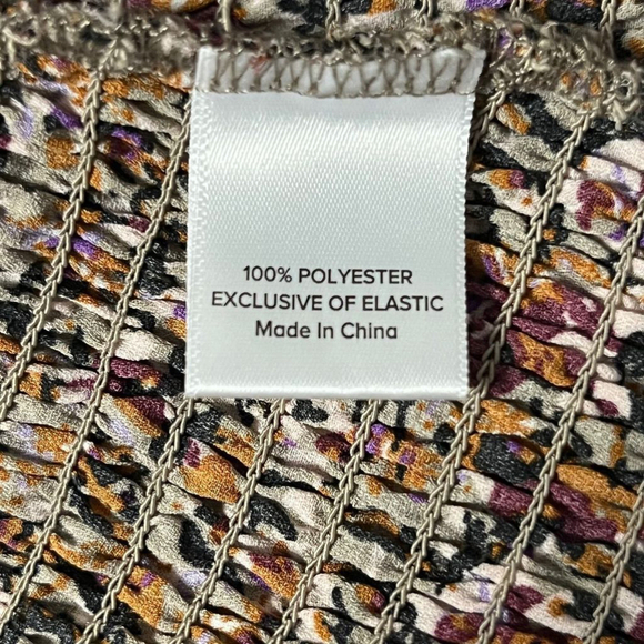 Evereve Margaret Floral Smocked Elastic Cuff Puff Sleeve Blouse Size XS - Picture 10 of 10